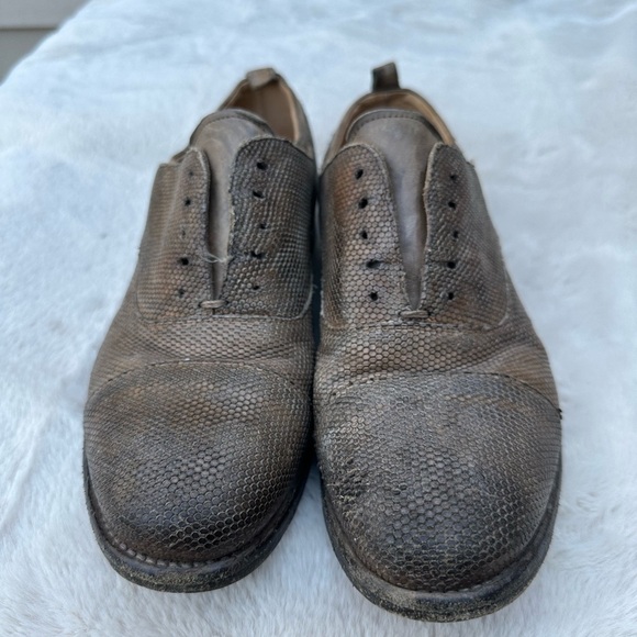 Sartori Gold leather oxfords Italian handmade slip on loafers EU 38 US 7-7.5 - Picture 5 of 14